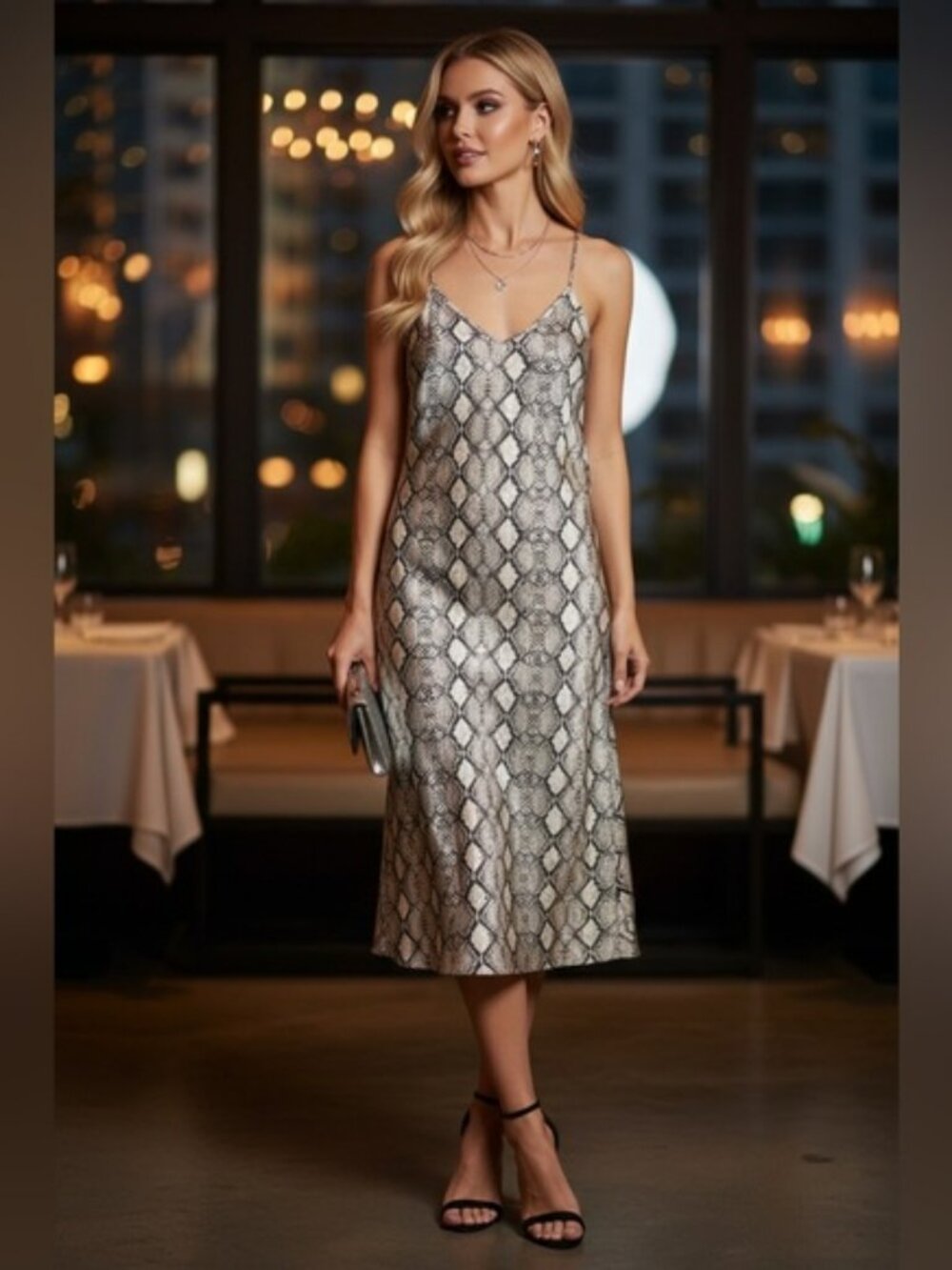 See You Monday Snake Print Dress